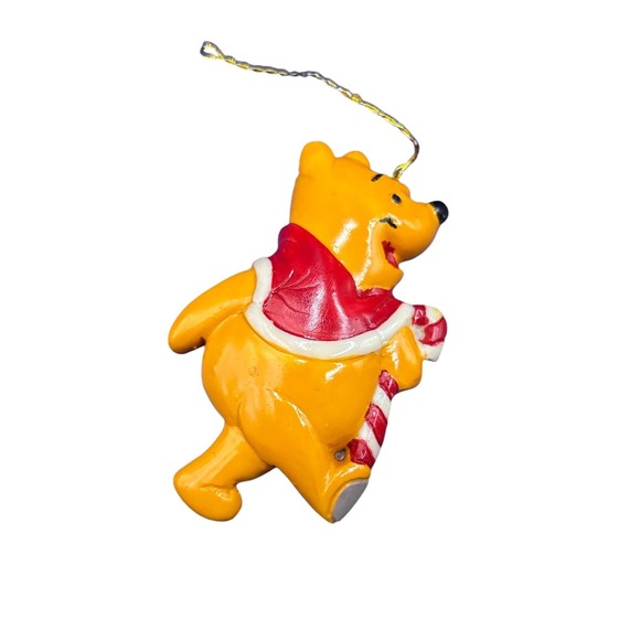 Vtg Disney Wooden Christmas Ornaments Santa Mickey Pooh  3" characters 4pc - Picture 8 of 10